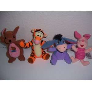   Poohs Friends Set of 4 Plush With Velco Arms (1997) Toys & Games
