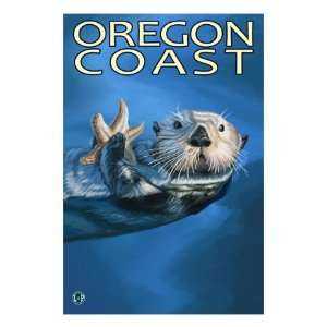  Oregon Coast Sea Otter Giclee Poster Print, 24x32