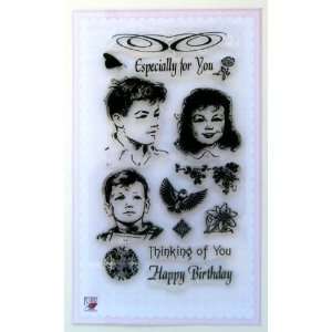    Youth Portrait / Vintage Clear Stamps Set: Arts, Crafts & Sewing