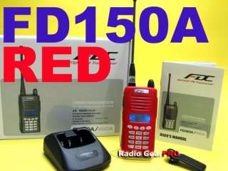 FD 150A RED VHF 136 174MHz FD150A Ham Radio + Earpiece  