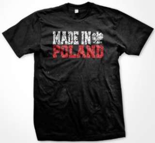   Made In Poland Mens T shirt, Polska Polish Pride Tee Shirt: Clothing