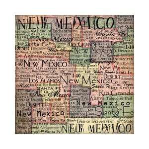   Customs   United States Collection   New Mexico   12 x 12 Paper   Map