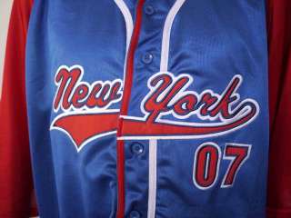 New NWT New York ATHLETICS Red White Blue BASEBALL Jersey Shirt 4XL 