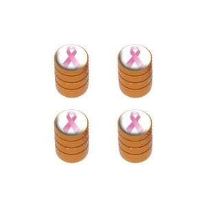  Breast Cancer Ribbon   Tire Rim Valve Stem Caps   Orange 