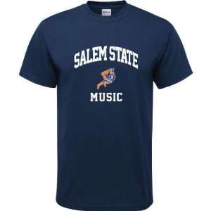   Salem State Vikings Navy Youth Music Arch T Shirt