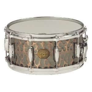  Gretsch USA G 4000 14x6.5 Hammered Antique Copper Snare 