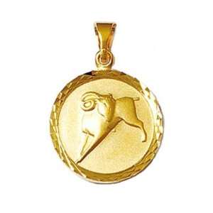  18K Gold Plated Aries   The Ram   Zodiac Pendant Jewelry