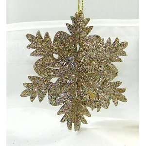 Paper mache snowflake Christmas ornament