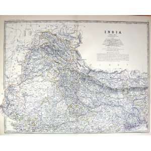   Antique Map C1877 India Nepal Calcutta Tibet Bombay