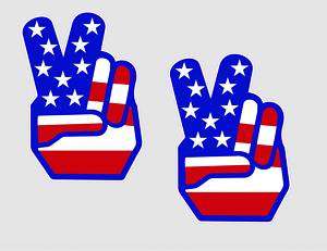 American Flag Peace Sign Decals Stickers  
