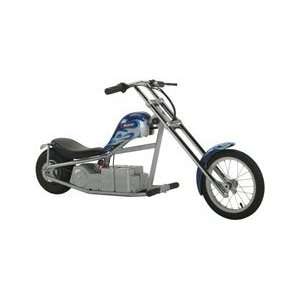 Mini Chopper, Electric, Ride On, Blue and Silver, Comes with Brand New 