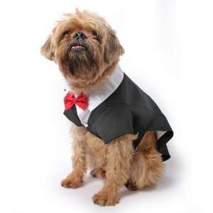  Dog Tuxedo with Bow Tie L 