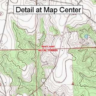  USGS Topographic Quadrangle Map   Red Level, Alabama 
