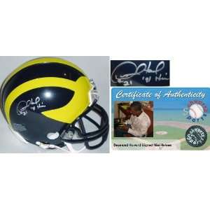   Howard Signed Michigan Mini Helmet w/Heisman91