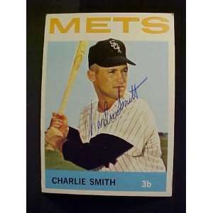 Charlie Smith New York Mets #519 1964 Topps Signed Autographed 
