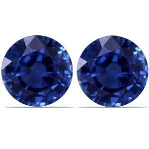  2.70 Carat Untreated Loose Sapphires Round Cut Pair (GIA 
