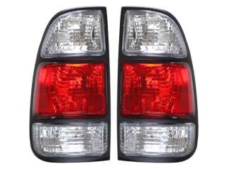 Toyota Tundra 00 04 Red Clear Tail Lights   DEPO