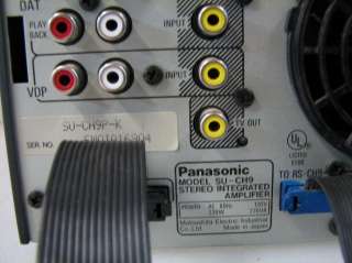 You are viewing a used Panasonic SU CH9 Stereo Integrated Amplifier