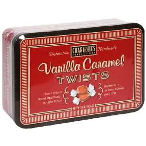 Charlottes Confections Vanilla Caramel Twist, 16 Ounce Gift Tin