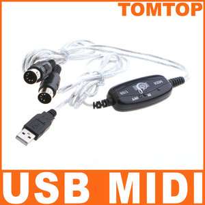MIDI USB Cable Converter PC to Music Keyboard Adapter  