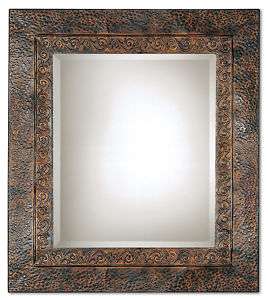 Rustic Brown Wall/Mantle/Dresser Hanging Mirror 30x34  