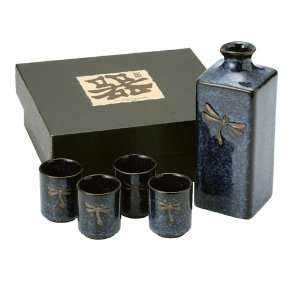  5 pc Japanese sake set BDF