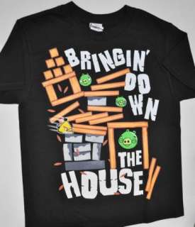 NEW ANGRY BIRDS BRINGING DOWN THE HOUSE BOYS YOUTH T SHIRT  