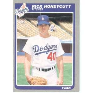  1985 Fleer # 372 Rick Honeycutt Los Angeles Dodgers 