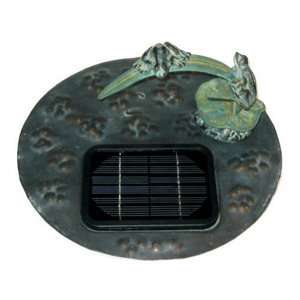 Solar Unit 2 Frogs (Contains Solar Plate Insert, Solar Bird Bath Water 