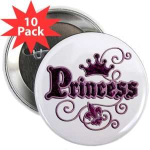  2.25 Button (10 Pack) Fleur De Lis Princess: Everything 