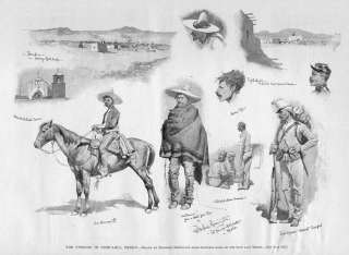FREDERIC REMINGTON PRINT, UPRISING IN CHIHUAHUA MEXICO  