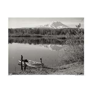  Row Boat, Mt. Adams Lake, Washington by Ray Atkeson. Size 