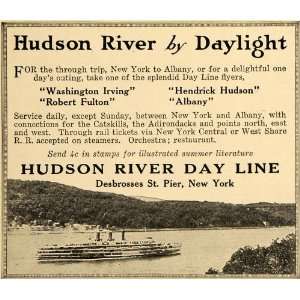 1917 Ad Hudson River Day Line Flyers Boat Desbrosses 