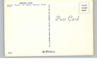 MERIDEN CT Hospital & Nurses Home Old Postcard  