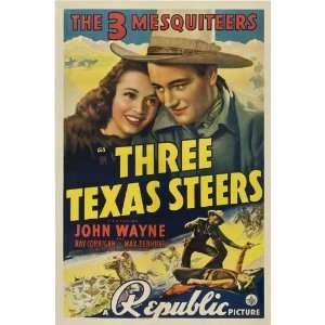  Three Texas Steers (1939) 27 x 40 Movie Poster Style B 