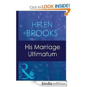 His Marriage Ultimatum Helen Brooks  Kindle Store