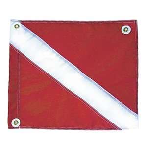 ® Diver Down Flag, Slip on Style (48 x 48, Red & White Extra Heavy 