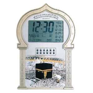   Azan Clock with Qibla Direction QAC601 (Golden Color)