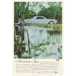  1962 Ford Thunderbird Hour Couple at Lake Print Ad (45980 
