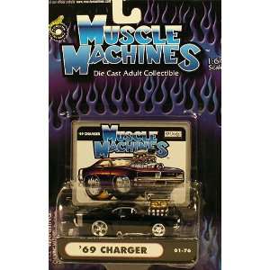  Muscle Machines Black 69 Charger 01 76 164 Scale Toys & Games