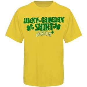  My U Oregon Ducks Yellow Lucky Game Day T shirt Sports 