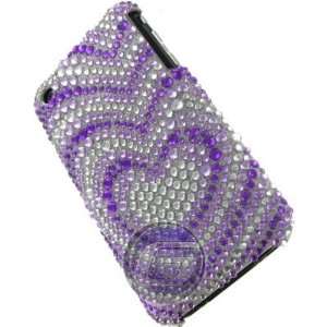  Purple Heart Diamonds Cover for Apple iPhone 3G / 3GS AT&T 