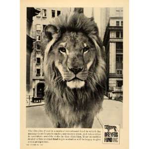  1965 Ad Dreyfus Fund Inc Lion Financial Institution 