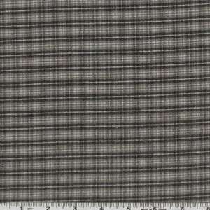   Wide Heavyweight Brushed Plaid Shirting Grey/White Fabric By The Yard