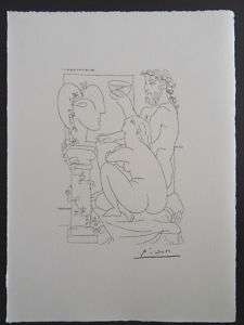 PICASSO   LITHOGRAPH on ARCHES PAPER SIGNED   Vollard  