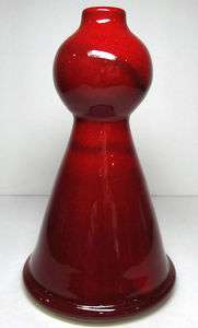 Great Red Flambé Bleu d Argile Art Pottery Vase France  