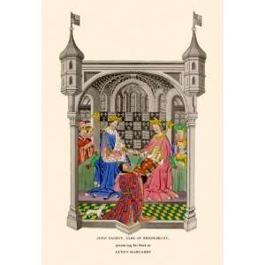  John Talbot Presenting his Book to Queen Margaret 12x18 