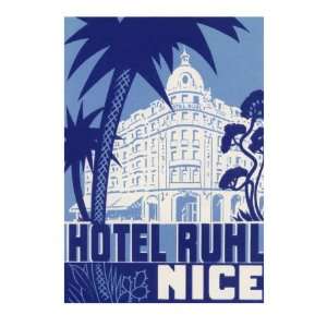 Hotel Ruhl, Nice, France Premium Poster Print, 12x18 