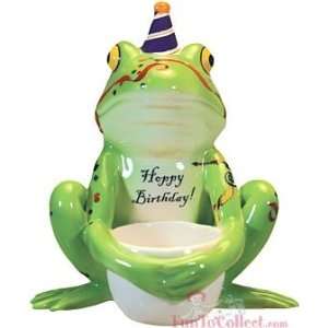  Fanicful Frogs Happy Birthday Voltive Candle Holder: Home 