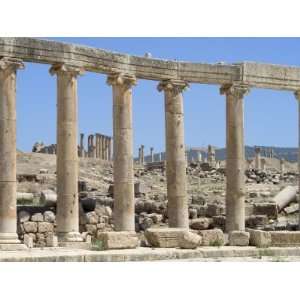 Cardo Maximus Colonnaded Street, Roman City, Jerash, Jordan, Middle 